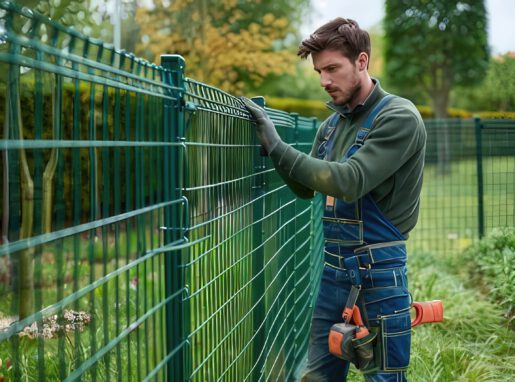 man-working-fence